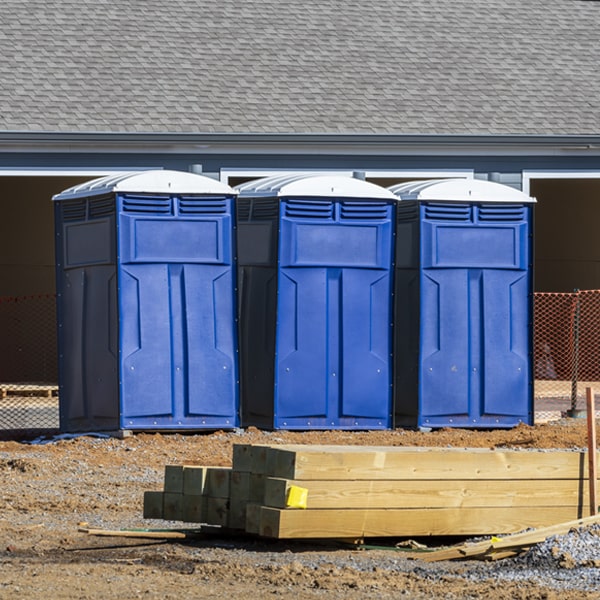 what is the expected delivery and pickup timeframe for the portable toilets in Plumsteadville